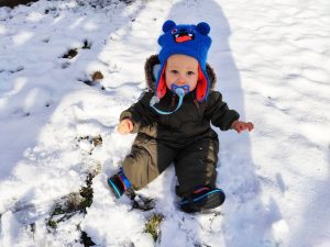 Zum ersten Mal im Schnee